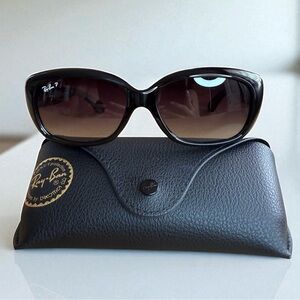 NEW Ray Ban Jackie Ohh Polarized RB4101 4101 Black G15 Size 58/17 Case Included